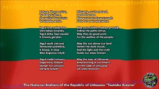 Lithuania National Anthem “Tautiška Giesmė” with vocal and lyrics Lithuanian w/English Translation