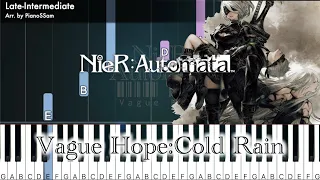 [Late - Intermediate] Vague Hope (Cold Rain) - NieR: Automata | Piano Tutorial