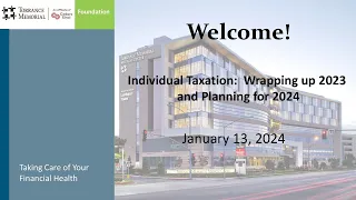 PAC Seminar Individual Taxation: Wrapping up 2023 and Planning for 2024