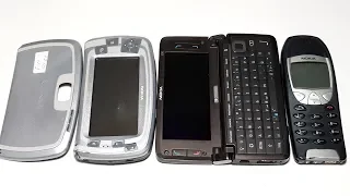 Крутые Nokia легенды из 2000-х. Ретро антикварные телефоны Nokia E90, Nokia 7710. Nokia 6210