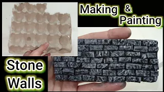 How to Making and Painting Stone Texture from Egg Tray