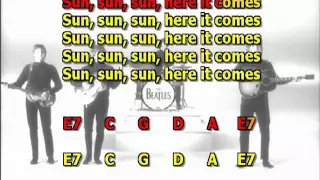 Here comes the sun Beatles no lead guitar instrumental lyrics chords cover