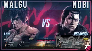 Tekken 8 ▰ MALGU (Law) VS NOBI (Dragunov) | High Level Gameplay