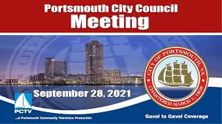 City Council Meeting September 28, 2021 Portsmouth Virginia