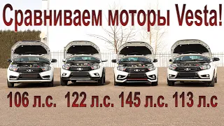 Линейка моторов Lada Vesta: 21129, 21179, 21179-77, H4m.