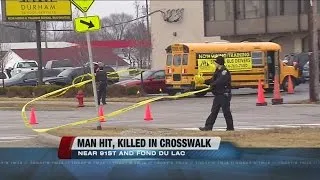 Man hit, killed at crosswalk on Milwaukee's northwest side