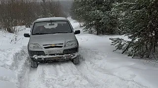 Нива Шевроле первые зимние покатушки