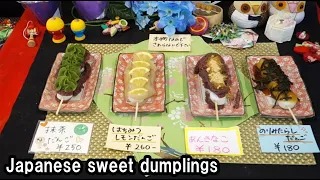 Japanese Colorful Sweet Dumplings🍡 5 Dango in Yamagata