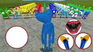 PLAYING AS HUGGY WUGGY FROM POPPY PLAYTIME vs 3D SANIC CLONES MEMES in Garry's Mod!
