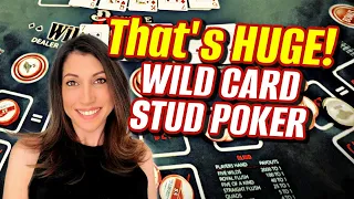 OMG! 😮 Huge Hand! Wild Card Stud Poker