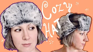 How to Sew Ushanka Style Hat with Faux Fur Lining | Russian Inspired Fashion DIY Tutorial