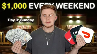 I MADE $1K IN ONE WEEKEND USING DOORDASH, GRUBHUB, AND UBER EATS (how many hrs did I have to work?)