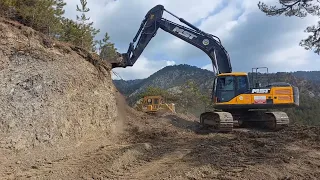 DOZER İNCE İŞÇİLİK YAPIYOR~EXKAVATÖR KULLANDIM~DOZER DOES FINE~ I USE EXCAVATOR#buldozer #dozer