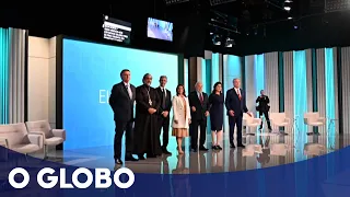 Veja as imagens dos bastidores do debate da TV Globo