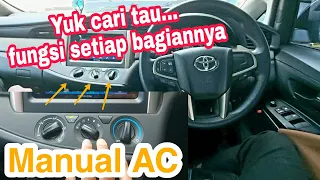 Arti dan fungsi serta cara pengoperasian manual AC pada mobil