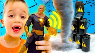 Vlad and Niki's Rescue Mission with Black Adam toys