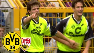 BVB schießt vier Tore in Unterzahl! | BVB - VfB Stuttgart 6:3 | Saison 1995/96 | BVB-Rückblick