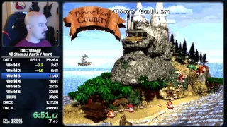 Donkey Kong Country Trilogy Speedrun - 2:05:26 (Former World Record)