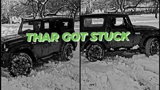 Thar4×4 deep snow drive  ❄️ #kashmir #wildlife  #thar #trinding #snow #winter #dream dre #thar#ride