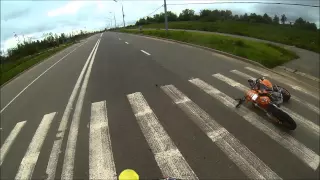 Wheelie crash on KTM