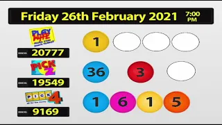 NLCB Online Draws   Friday 26th February 2021