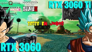 RTX 3060 VS RTX 3060 TI - COMPARAÇÃO EM JOGOS
