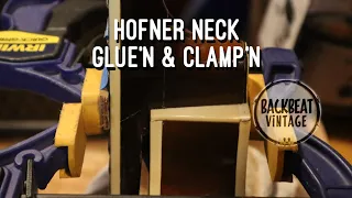 Hofner 500/1 Bass Neck Reset Gluing & Clamping. #hofner #beatles #paulmccartney