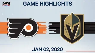 NHL Highlights | Flyers vs Golden Knights - Jan. 02, 2020