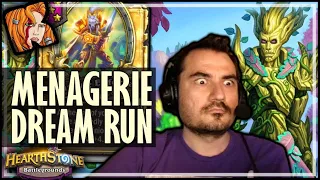 DREAM BG = 17 TURN MENAGERIE RUN! - Hearthstone Battlegrounds