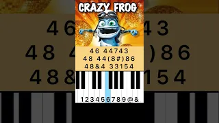 Crazy Frog - Axel F ( Easy Piano Tutorial ) #piano #beginners #easypiano