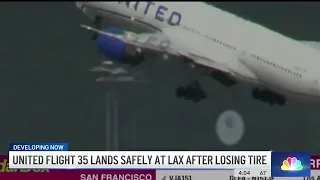 United Airlines flight diverts to LA after tire falls off plane