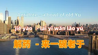 解药  - 来一碗老于.jie yao.Antidote - a bowl of old Yu.Chinese songs lyrics with Pinyin.