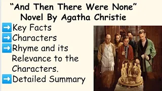 And Then There Were None Summary in Hindi/Urdu |Agatha Christie| Key Facts|Characters|Rhyme