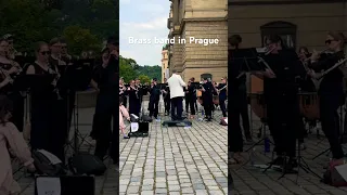 Concert band playing ABBA in Prague #abba #brassband #concertband #prague #shorts