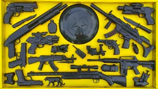 Membersihkan Nerf Shotgun, Assault Rifle, Sniper Rifle, Ak47, Glock Pistol, M16, Cowboy gun