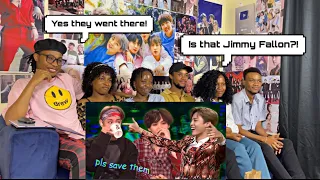 Showing our friends (Newbies)BTS being BTS on talk shows