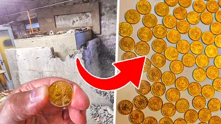 Клад ЗОЛОТЫХ монет был спрятан в куче угля! Делал ремонт дома, нашел Тайник с золотом!