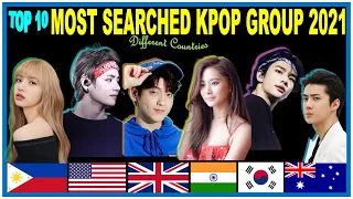 TOP 10 MOST SEARCHED KPOP GROUP DIFFERENT COUNTRIES 2021|| MOST POPULAR KPOP GROUP 2021