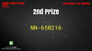 Nirmal Weekly Lottery (NR-215) Result 12 March 2021