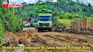 Kenak 2 Kali Truck Hino 500|| Detik-detik Terbenam Kembali