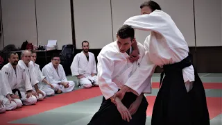 Aikido: Ushiro katate dori kubishime by Daniele MONTENEGRO sensei - Split 2019