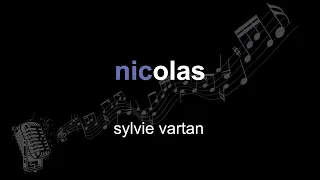 sylvie vartan | nicolas | lyrics | paroles | letra |