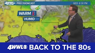 New Orleans Weather: Back to the 80s for highs Wednesday