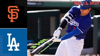 Giants Vs Dodgers Game Highlights, Mar 12 2024 | MLB Spring Training 2024