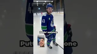 Skating a lap with Quinn Hughes the captain of the Vancouver Canucks