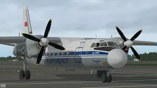 Рейс Хатанга -- Норильск. Ан-24 версия VK1.3.2-1aWIP.  X-Plane 11.