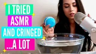 I TRIED ASMR // EATING RAW HONEYCOMB, BATH BOMB SIZZLES, CHEWY AND CRUNCHY ASMR + SLIME ASMR & MORE!