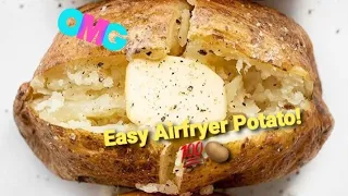 THE BEST Airfryer Baked Potato| Simple Recipe Ideas| Cook with me 💜👩🏾‍🍳