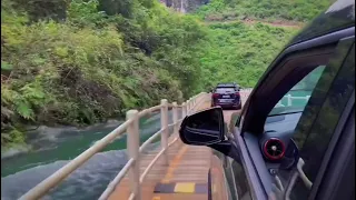 A Beautiful Floating Bridge In The Shiziguan Scenic Area.