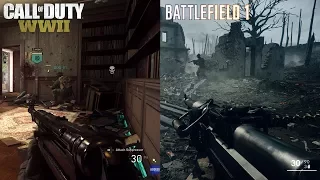 Call Of Duty WW2 Vs Battlefield 1 ( Gameplay & Graphics ) Comparison Which Is Better ?
